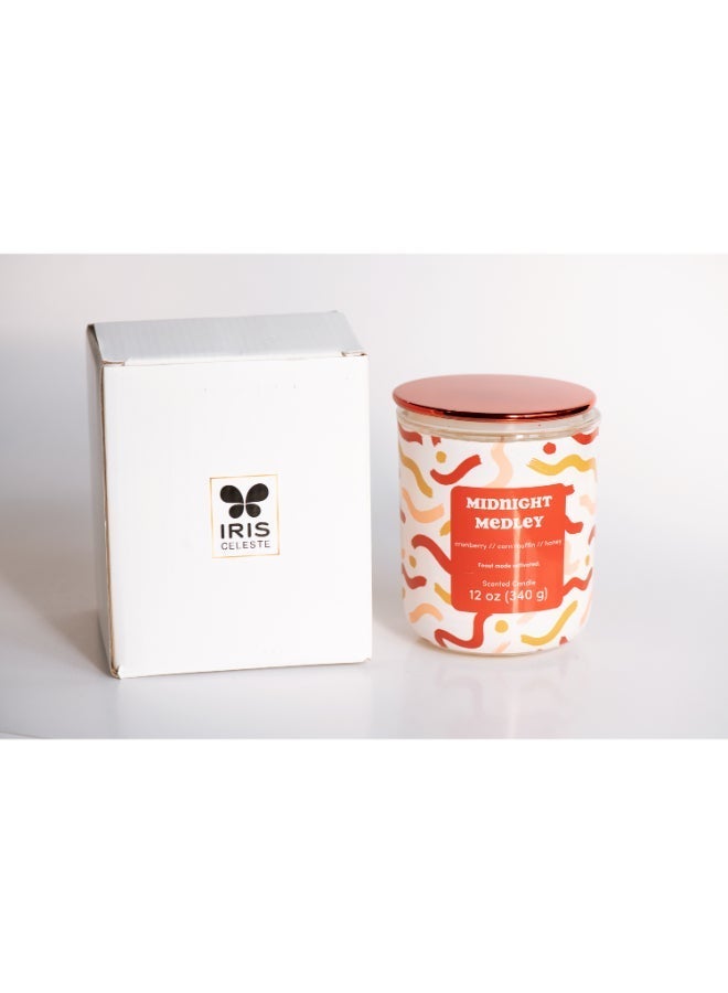 IRIS CELESTE Midnight Medley Jar Candle 340grams -  Scented candle 15oz  | 45 hrs burn-time | Perfect for Gifting, Home Décor, Parties & Room Perfuming | Ideal for Living room and Office Décor - Image 3